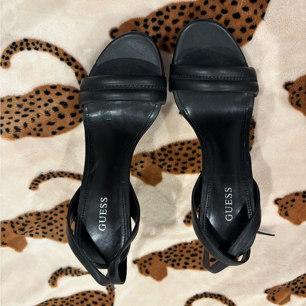 Guess Black Strappy Heels